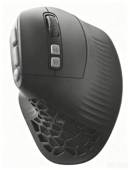 Solakaka E9PRO Tri-Mode Vertical Ergonomic MMO Gaming Mouse, 10 Programmable Side Buttons, RGB Backlit V1300-E9PRO-BLACK-GRAY