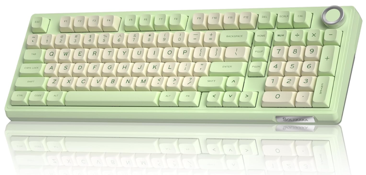 Solakaka Ki99pro 3-Mode RGB Mechanical Keyboard, Avocado-Green V1300-KI99PRO-AVOCADO-GREEN