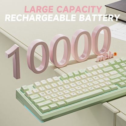 Solakaka Ki99pro 3-Mode RGB Mechanical Keyboard, Avocado-Green V1300-KI99PRO-AVOCADO-GREEN