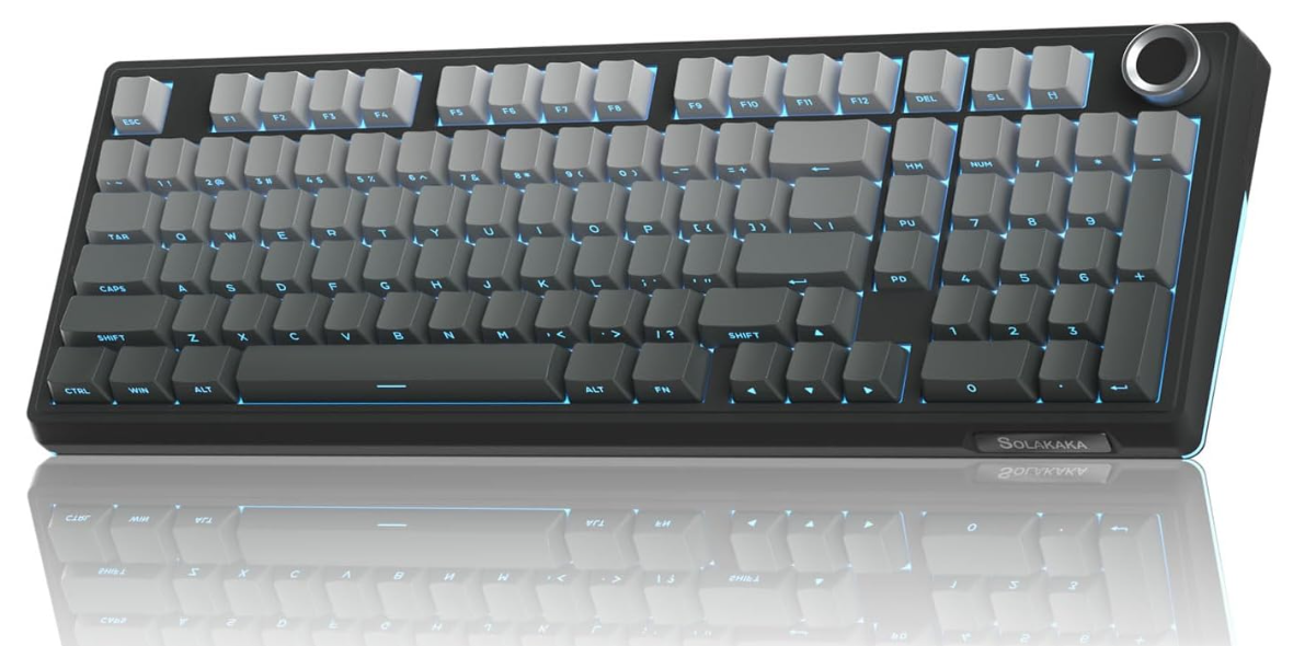Solakaka Ki99pro 3-Mode RGB Mechanical Keyboard, Gradient-Gray V1300-KI99PRO-GRADIENT-GRAY