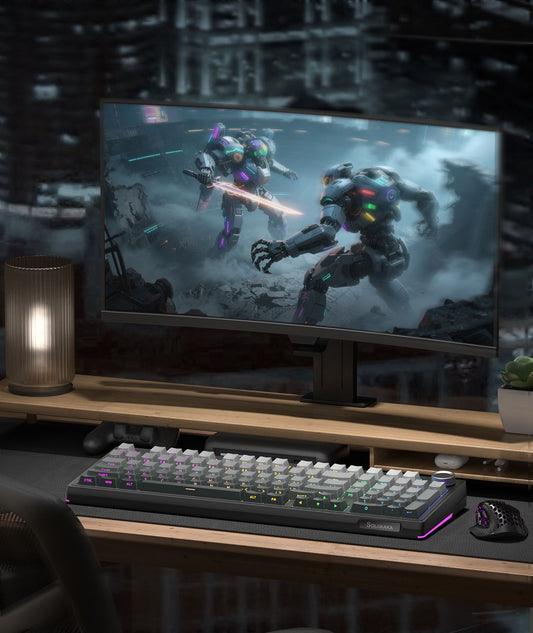 Solakaka Ki99pro 3-Mode RGB Mechanical Keyboard, Gradient-Gray V1300-KI99PRO-GRADIENT-GRAY