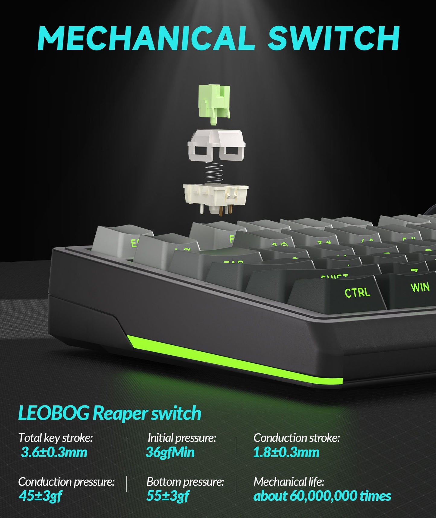 Solakaka Ki99pro 3-Mode RGB Mechanical Keyboard, Gradient-Gray V1300-KI99PRO-GRADIENT-GRAY