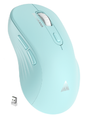 SM69 Dual Mode Wireless Gaming Mouse, Rechargeable RGB Ergonomic Mice with Adjustable DPI ,green V1300-SM66-GREEN