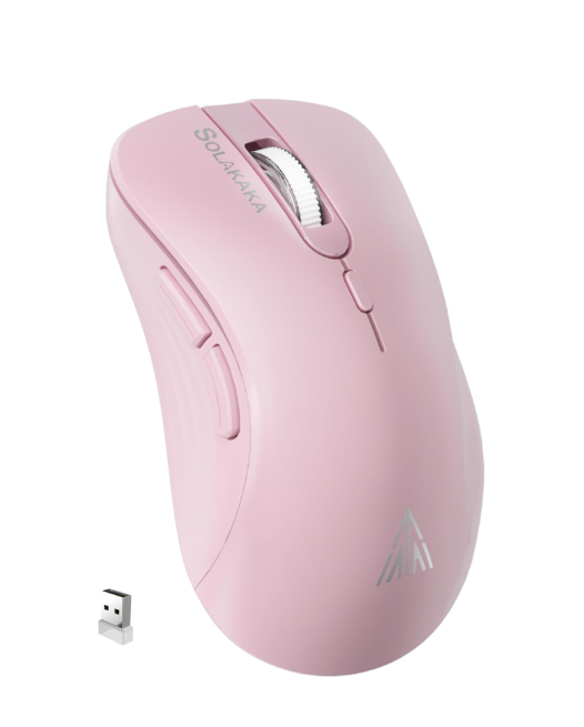 SM67 Dual Mode Wireless Gaming Mouse, Rechargeable RGB Ergonomic Mice with Adjustable DPI ,pink V1300-SM66-PINK