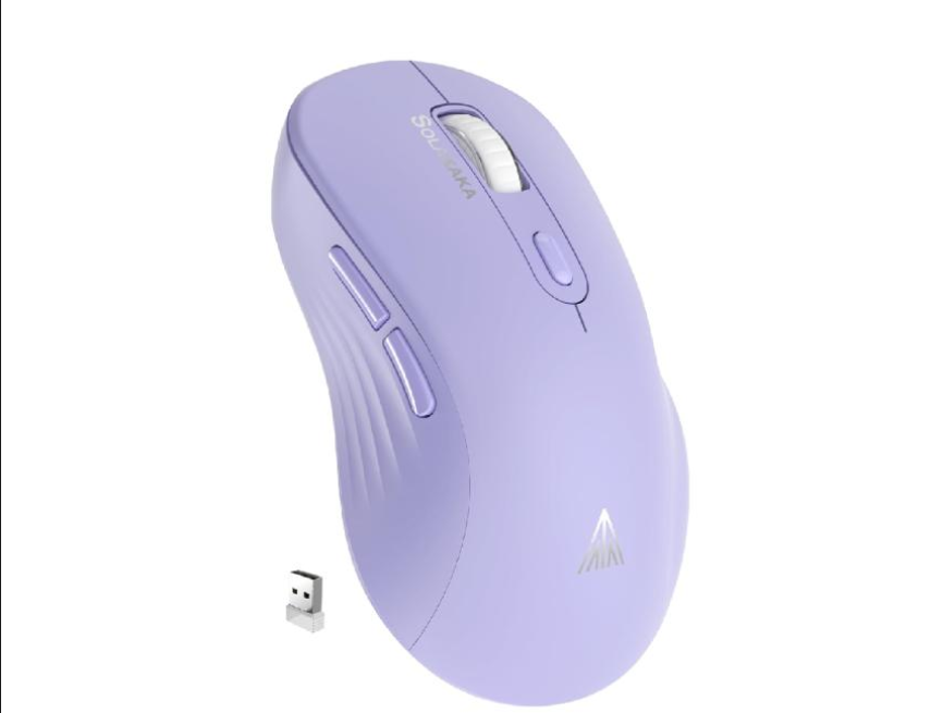 SM68 Dual Mode Wireless Gaming Mouse, Rechargeable RGB Ergonomic Mice with Adjustable DPI ,purple V1300-SM66-PURPLE
