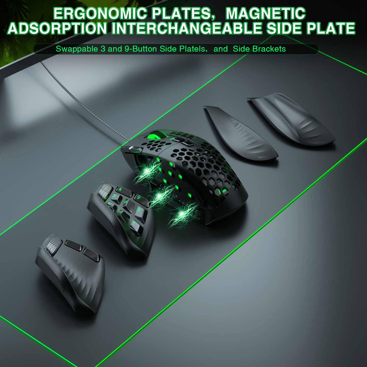 SOLAKAKA SM809 Wired MMO Gaming Mouse V1300-SM809