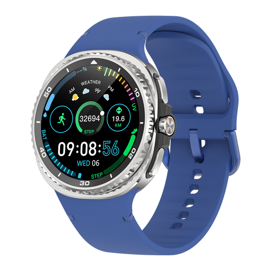 Watch8Classic-SU02 Smart Watch, Full Touch Screen Silicone Sports Wrist Watch for Men Women, Blue V1300-WATCH8CLASSIC-SU02-BLUE