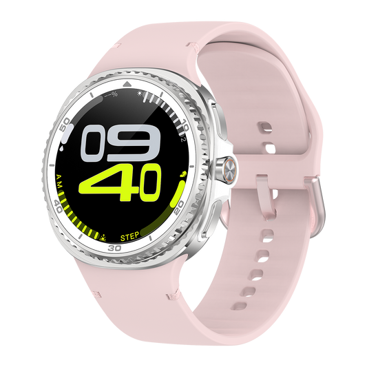 Watch8Classic-SU02 Smart Watch, Full Touch Screen Silicone Sports Wrist Watch for Men Women, Pink V1300-WATCH8CLASSIC-SU02-PINK