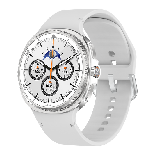Watch8Classic-SU02 Smart Watch, Full Touch Screen Silicone Sports Wrist Watch for Men Women, White V1300-WATCH8CLASSIC-SU02-WHITE