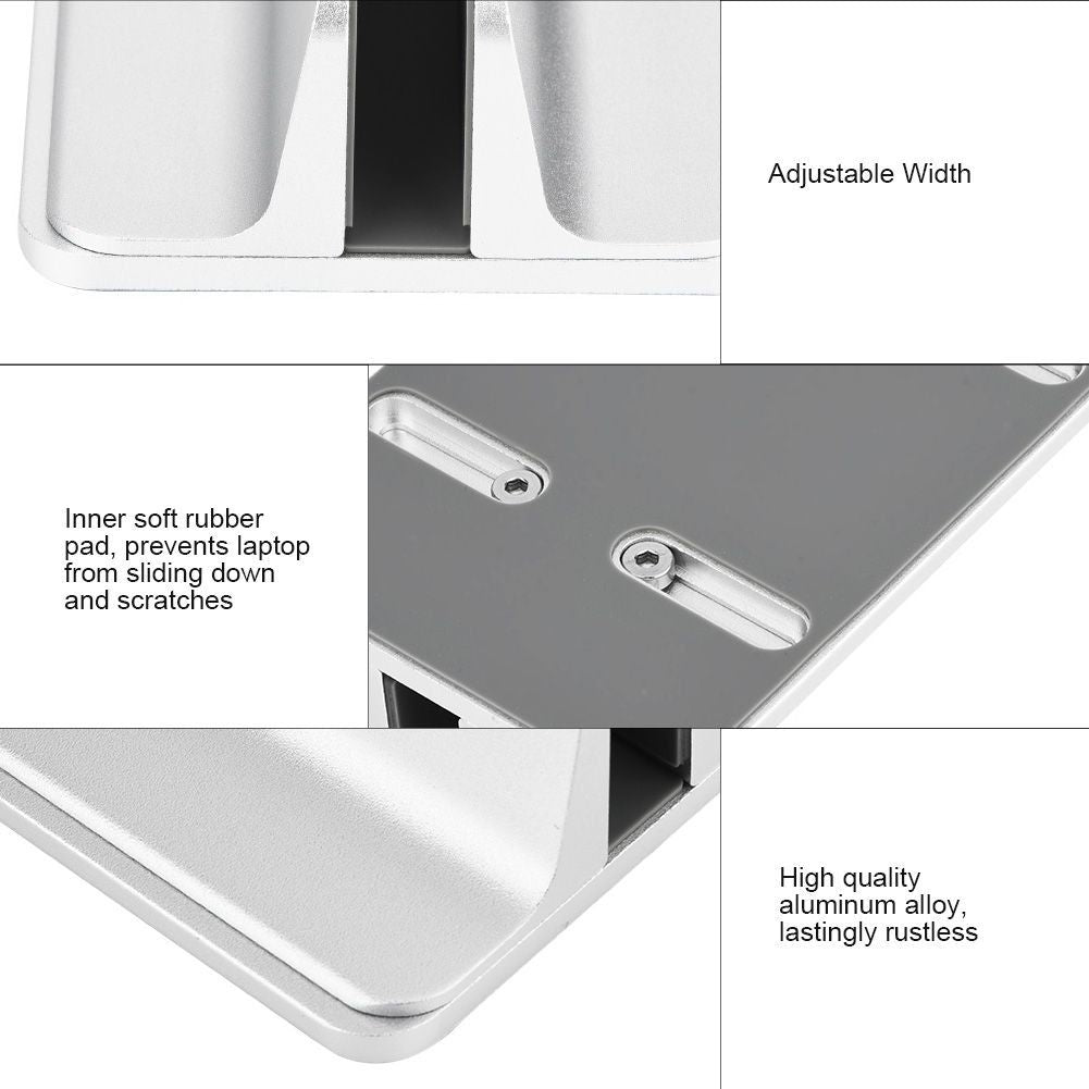 Adjustable Aluminum Vertical Laptop Stand NoteBooks Holder V1301-98262860