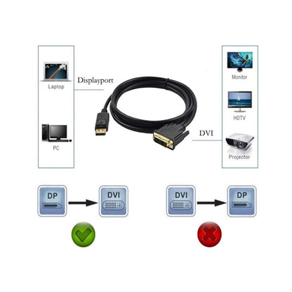 1.8M DP Male to DVI Male Adapter 1080P DP to DVI Adapter Support DP 1.1a V1301-98940323