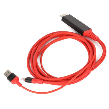 TypeC to HDMI Adapter USB 3.1 Phone to TV Charging Wire(Red ) V1301-98940348