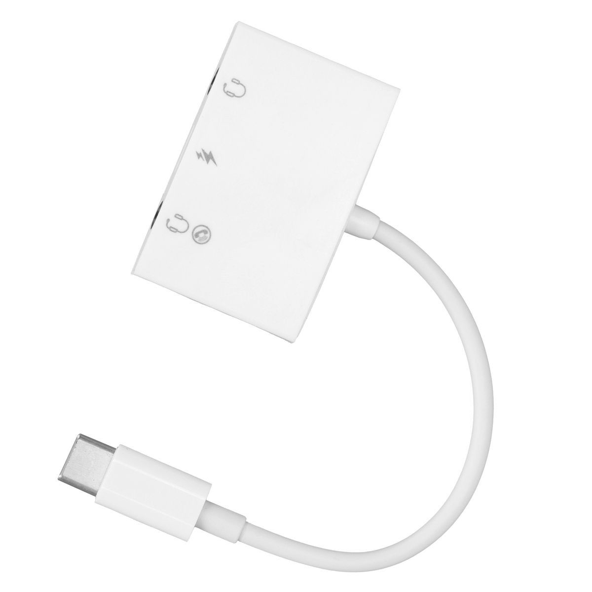 Headphone Splitter 3 in 1 USB to C Transfer Double 3.5mm AUX Audio Headset V1301-98940353