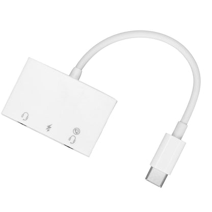Headphone Splitter 3 in 1 USB to C Transfer Double 3.5mm AUX Audio Headset V1301-98940353