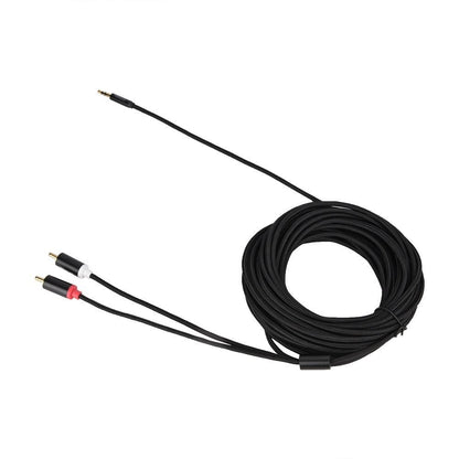 3.5mm Audio Plug to 2RCA Gold Plated Microphone for Mobile Phone 10M V1301-98940359