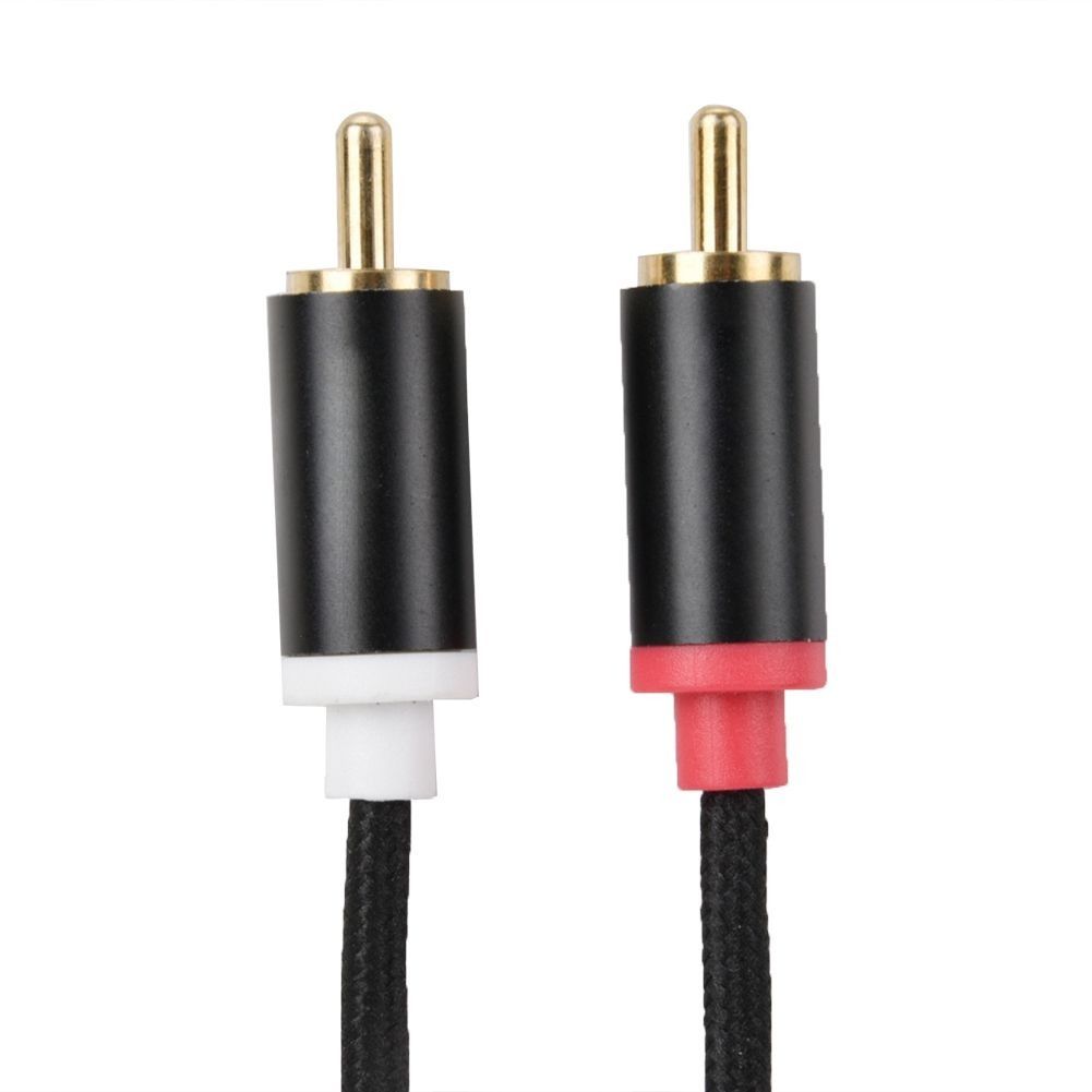 3.5mm Audio Plug to 2RCA Gold Plated Microphone for Mobile Phone 10M V1301-98940359