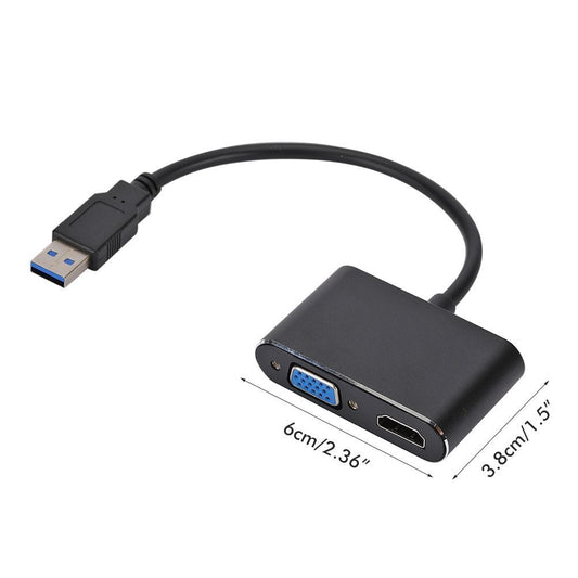 2 in 1 for USB to HDMI and VGA Adapter for 1080p USB 3.0 to HDMI VGA Adapte V1301-98946113