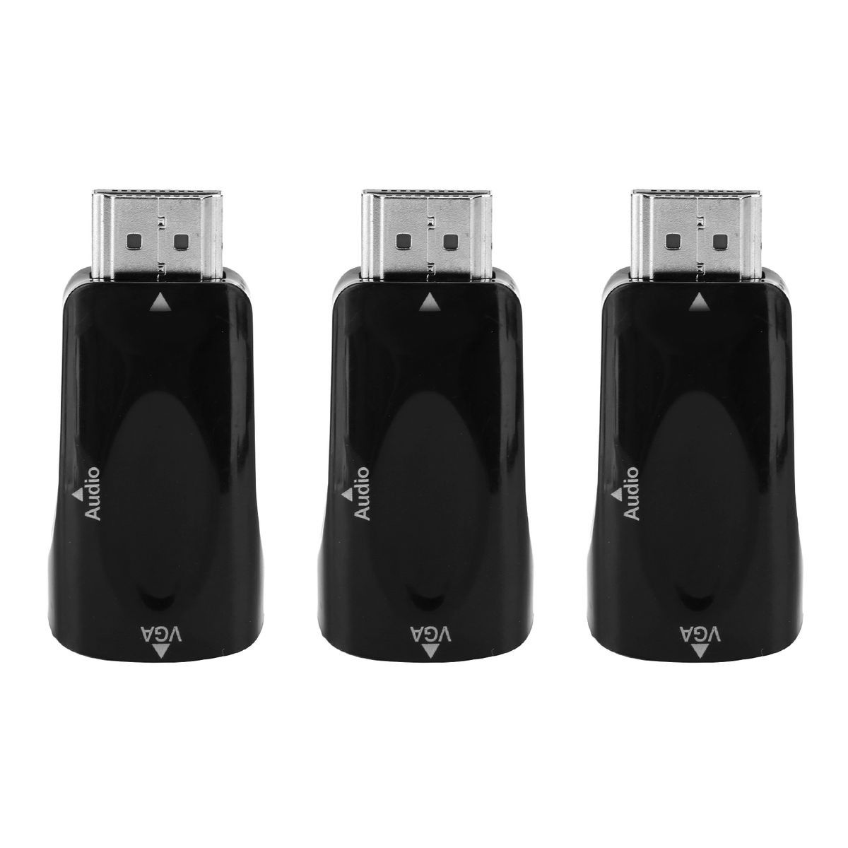 3 Sets HDMI Male to VGA Female Adapter 1080P Video Adapter with Audio Outpu V1301-98946117