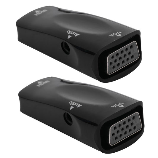 2pcs 1080P Video Adapter HDMI Female to VGA Female with 3.5mm Audio Output V1301-98946122