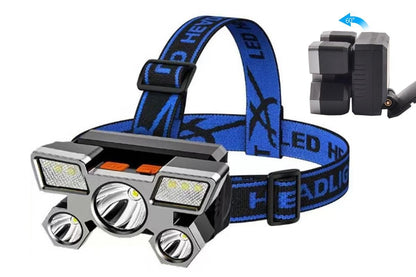 Headlamp Flashlight USB Rechargeable LED Head Light with 4 Modes for Camping Fishing and Outdoor Activities V1308-DSZKI-1