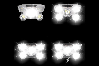 Headlamp Flashlight USB Rechargeable LED Head Light with 4 Modes for Camping Fishing and Outdoor Activities V1308-DSZKI-1