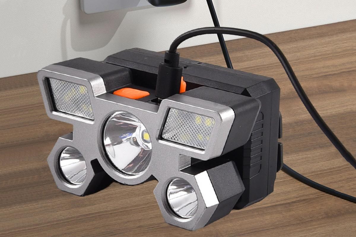Headlamp Flashlight USB Rechargeable LED Head Light with 4 Modes for Camping Fishing and Outdoor Activities V1308-DSZKI-1