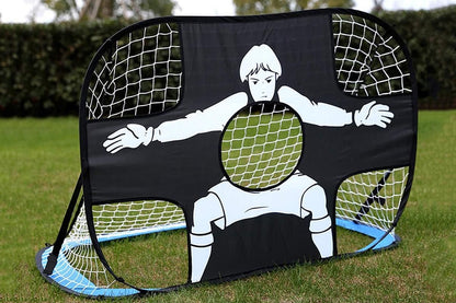 2 in 1 Portable Foldable Soccer Goal with Detachable Target - Blue V1308-DSZKI-100-1