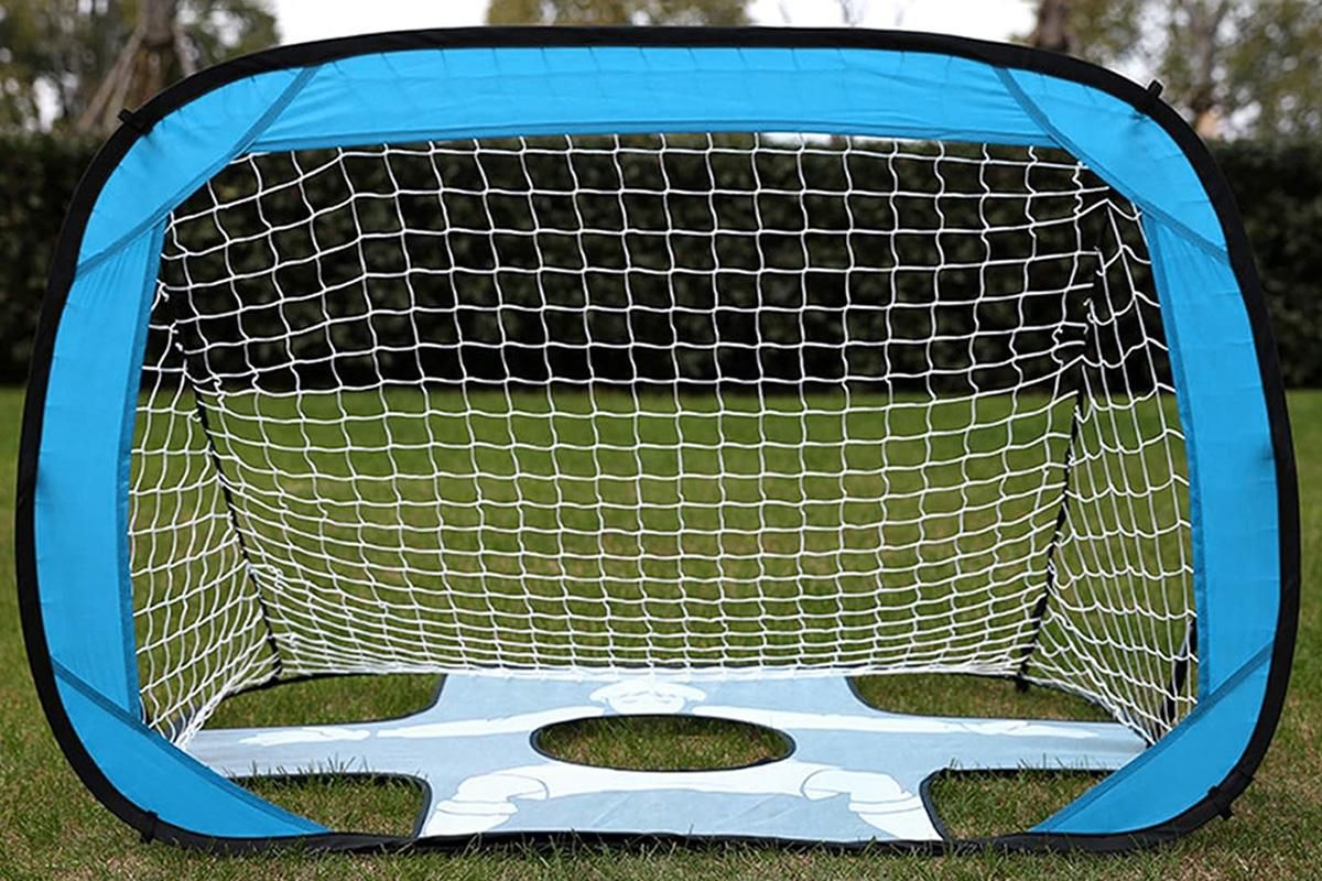 2 in 1 Portable Foldable Soccer Goal with Detachable Target - Blue V1308-DSZKI-100-1