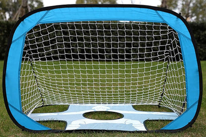 2 in 1 Portable Foldable Soccer Goal with Detachable Target - Blue V1308-DSZKI-100-1