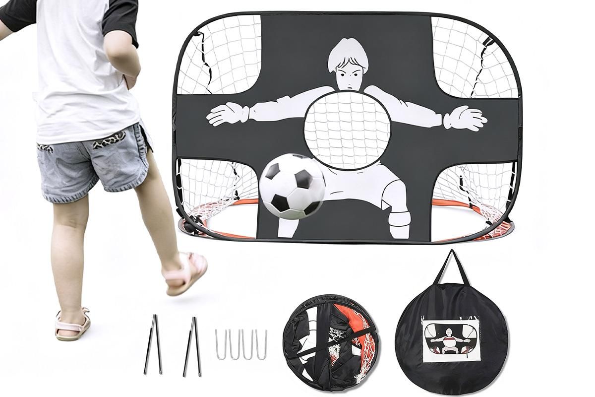 2 in 1 Portable Foldable Soccer Goal with Detachable Target - Blue V1308-DSZKI-100-1