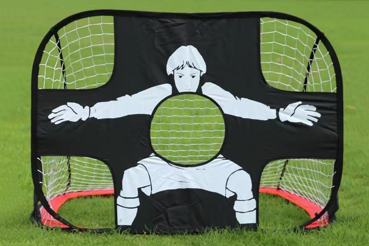 2 in 1 Portable Foldable Soccer Goal with Detachable Target - Red V1308-DSZKI-100-2