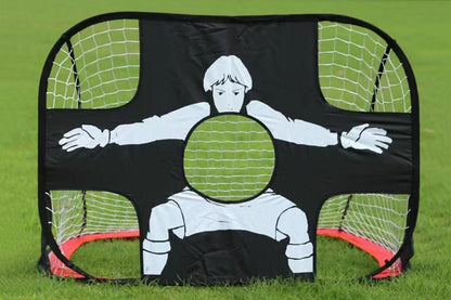 2 in 1 Portable Foldable Soccer Goal with Detachable Target - Red V1308-DSZKI-100-2