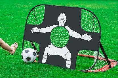 2 in 1 Portable Foldable Soccer Goal with Detachable Target - Red V1308-DSZKI-100-2
