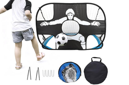 2 in 1 Portable Foldable Soccer Goal with Detachable Target - Red V1308-DSZKI-100-2