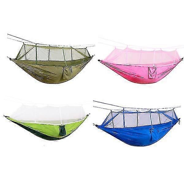 Camping Mosquito-proof Hammock Lightweight Nylon Fabric with Straps Outdoor Hanging Sleeping Bag