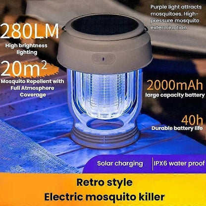 Outdoor Waterproof Lighting Portable Mosquito Killer Lamp - Black