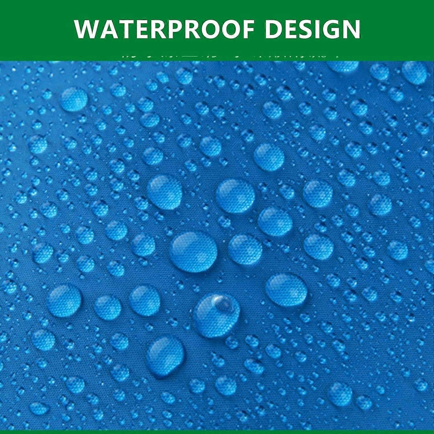 Camping Ground Sheet Waterproof Silver Coated Sunlight Resistant Quick Dry Outdoor Mat - Green 230*210cm