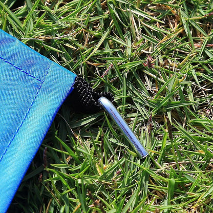 Camping Ground Sheet Waterproof Silver Coated Sunlight Resistant Quick Dry Outdoor Mat - Black 230*210cm
