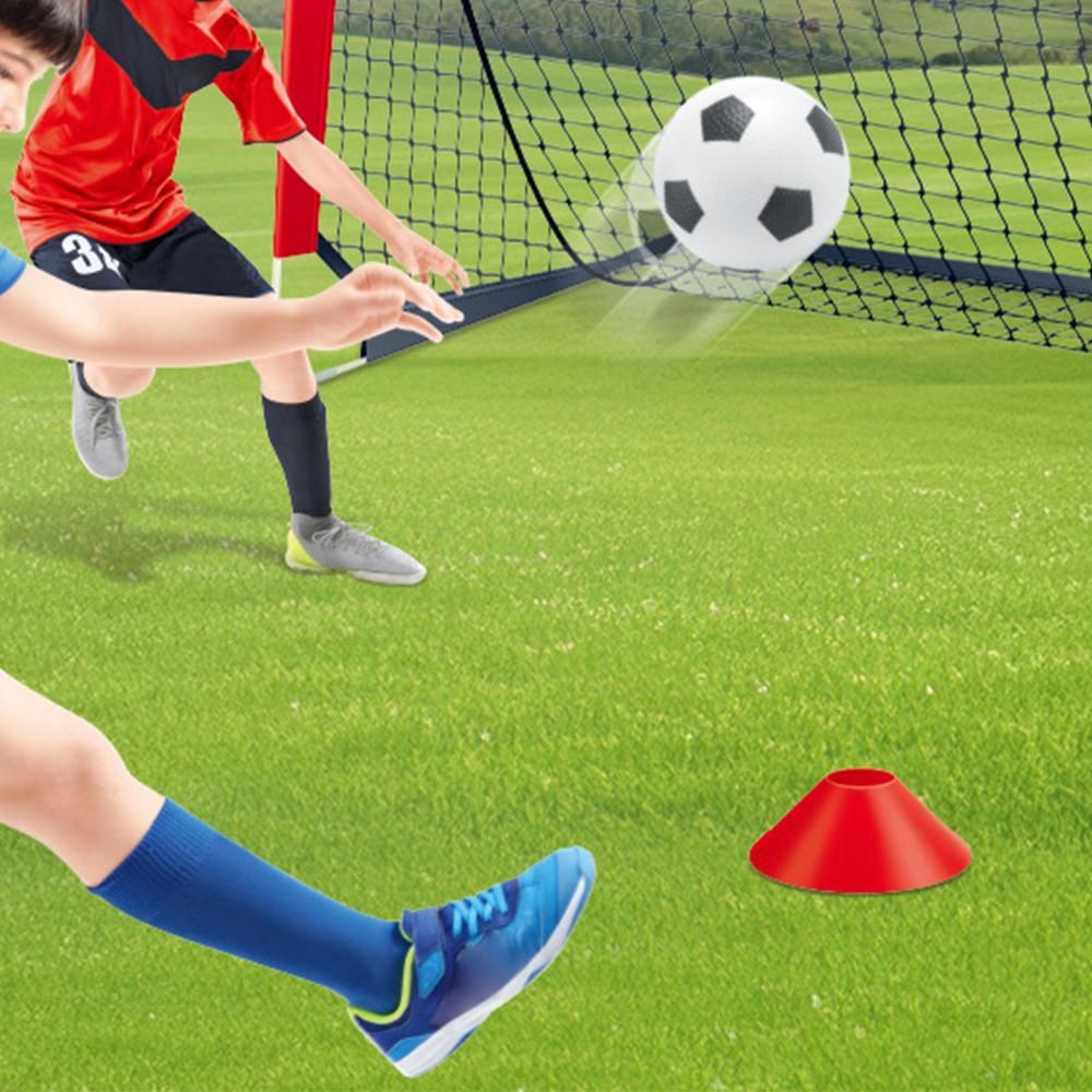 Soccer Goals for Backyard Set Outdoor Sports Games - Red Goal Frame with Black Net V1308-DSZKI-104-2
