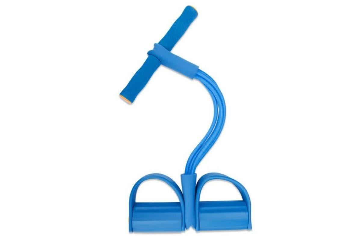 6 Tube Resistance Band Ankle Puller Foot Pedal Fitness Exercise Rope - Blue V1308-DSZKI-105-2