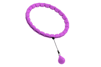 32 Section Weighted Hula Hoop with Massage Rollers - Purple V1308-DSZKI-109-1