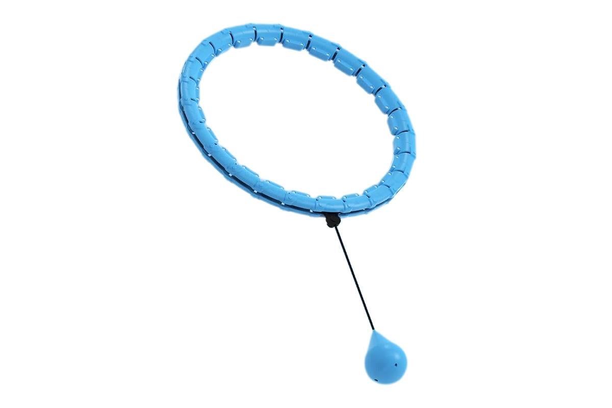 32 Section Weighted Hula Hoop with Massage Rollers - Blue V1308-DSZKI-109-2