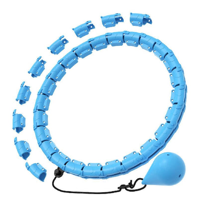32 Section Weighted Hula Hoop with Massage Rollers - Blue V1308-DSZKI-109-2