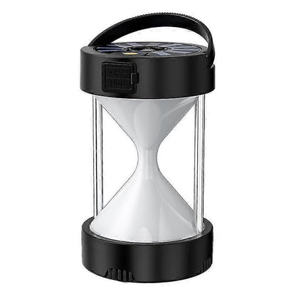 4 In 1 Camping Lamp Rechargeable Portable Solar Lamp Adsorbable Metal Waterproof Camping Lamp(black)