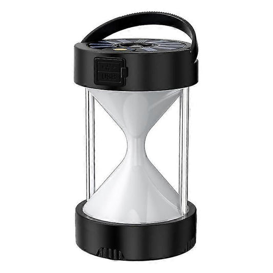 4 In 1 Camping Lamp Rechargeable Portable Solar Lamp Adsorbable Metal Waterproof Camping Lamp(black)