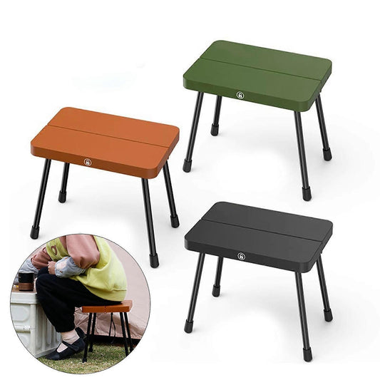 Convenient Folding Stool Travel Little Stools Portable Folding Camping Stool Light Weight Little Chair for Hiking  Coffee Color
