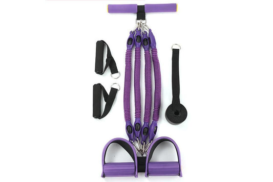 1 Set 4-in-1 Resistance Band Pedal Puller for Sit-Up Home Gym Yoga Pilates - 4 Tubes V1308-DSZKI-113-3