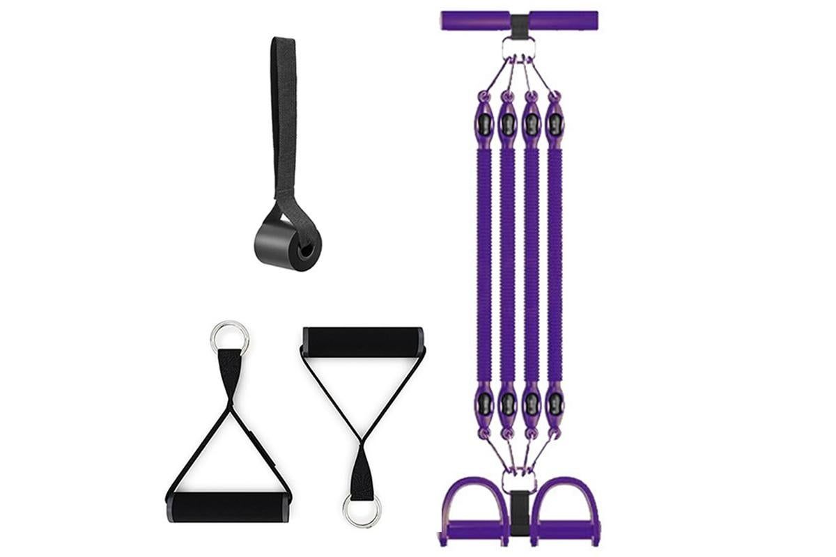 1 Set 4-in-1 Resistance Band Pedal Puller for Sit-Up Home Gym Yoga Pilates - 4 Tubes V1308-DSZKI-113-3