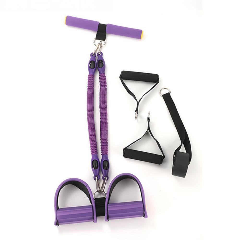 1 Set 4-in-1 Resistance Band Pedal Puller for Sit-Up Home Gym Yoga Pilates - 4 Tubes V1308-DSZKI-113-3