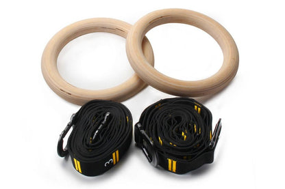 Wooden Gymnastic Rings Set Adjustable Fitness Rings for Home Workouts V1308-DSZKI-121